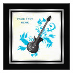 Electric guitar on turquoise leaves custom product custom announcement