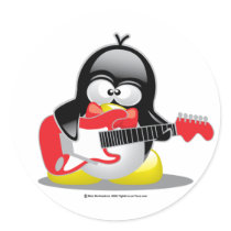 Electric Guitar Penguin