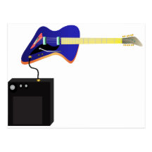electric guitar postcard