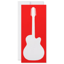 electric guitar silhouette custom invitation