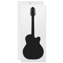 electric guitar silhouette invite