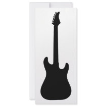 electric guitar silhouette announcement