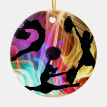 Electric Laser Show Cheerleaders Ornament