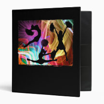 Electric Laser Show Cheerleaders Vinyl Binder