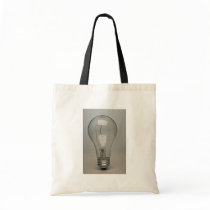 Electric Light bulb Tote Bags
