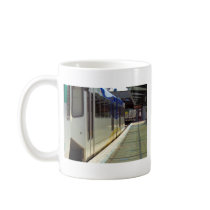 Electric Light Rail Train Close Up Coffee Mug