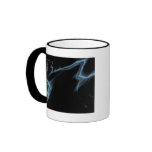 ELECTRIC LIGHTNING BLACK BLUE COFFEE MUG