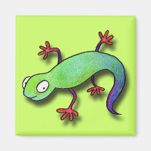 Electric Lizard! Fridge Magnet