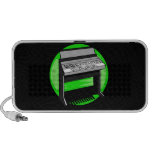 Electric Organ Green Background Music Graphic Mini Speaker