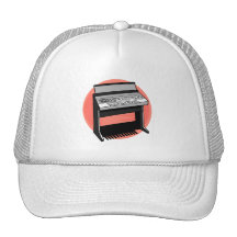 Electric Organ Peach Background Mesh Hats