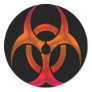 Electric Red Bio Hazard Stickers