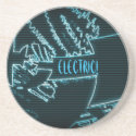 Electric! Shocking Blue/Black Coaster