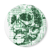 Electric Skull Refrigerator Magnet