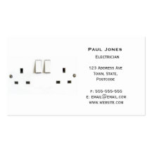 Electric socket from the UK Business Card Template
