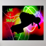 Electric Spectrum Skateboarder Posters