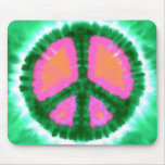 Electric Tie-Dye Peace Sign mousepads