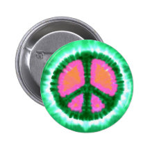 Electric Tie-Dye Peace Sign Pin