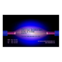 Electrical Business Glowing Business Card