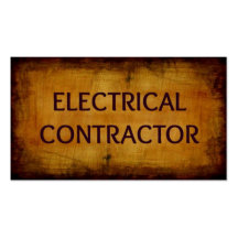 Electrical Contractor Antique Business Card