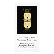 Electrical contractor outlet electricians business picture card