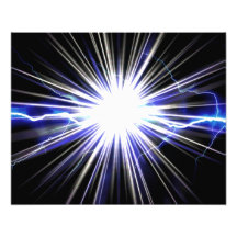 Electrical Lightning Star Burst Photographic Print