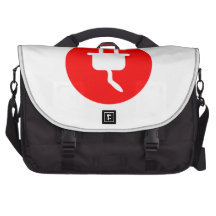 Electrical Plug Sign Laptop Messenger Bag