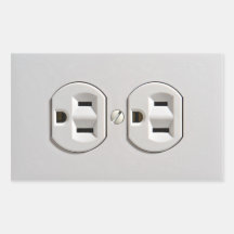 Electrical Power Outlet Plug in Sticker
