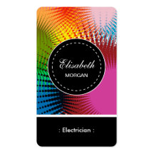 Electrician- Colorful Abstract Pattern Business Card