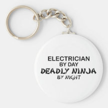 Electrician Deadly Ninja by Night Keychain