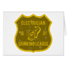 Electrician Drinking League Card