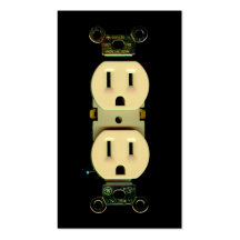 Electrician electric company electrical outlets business card templates