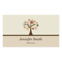 Electrician - Elegant Natural Theme Business Card Template