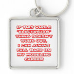 Electrician Humour ... Modelling Career Keychains