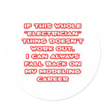 Electrician Humour ... Modelling Career stickers