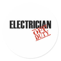 ELECTRICIAN LIGHT ROUND STICKERS