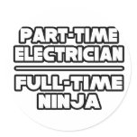 Electrician...Ninja Sticker