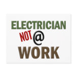 Electrician NOT At Work postcards