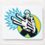Electrician or power lineman carrying a plug mouse pads