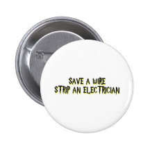 Electrician Pinback Buttons