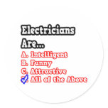 Electrician Quiz...Joke stickers