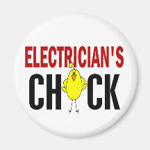 Electrician’s Chick Refrigerator Magnet