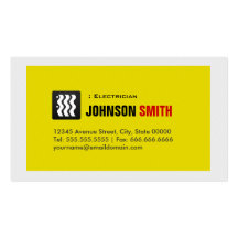 Electrician - Urban Yellow White Business Cards