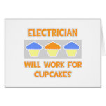 Electrician ... Will Work For Cupcakes cards