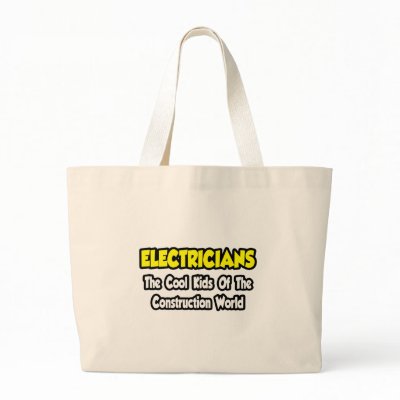 Electricians...Cool Kids of Construction World Canvas Bags by Electrician_Shirts