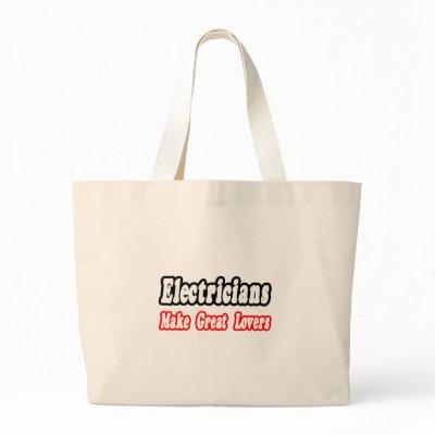 Electricians Make Great Lovers Canvas Bag by Electrician_Shirts