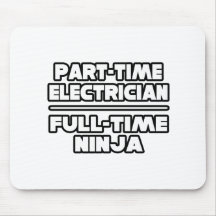 Électricien… Ninja Tapis De Souris