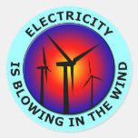 Electricity Is Blowing In The Wind Sticker