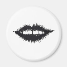 Electrified Lips Refrigerator Magnets