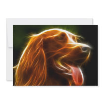 Electrifying Dog Portrait Personalized Invitations