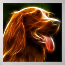 Electrifying Dog Portrait Poster